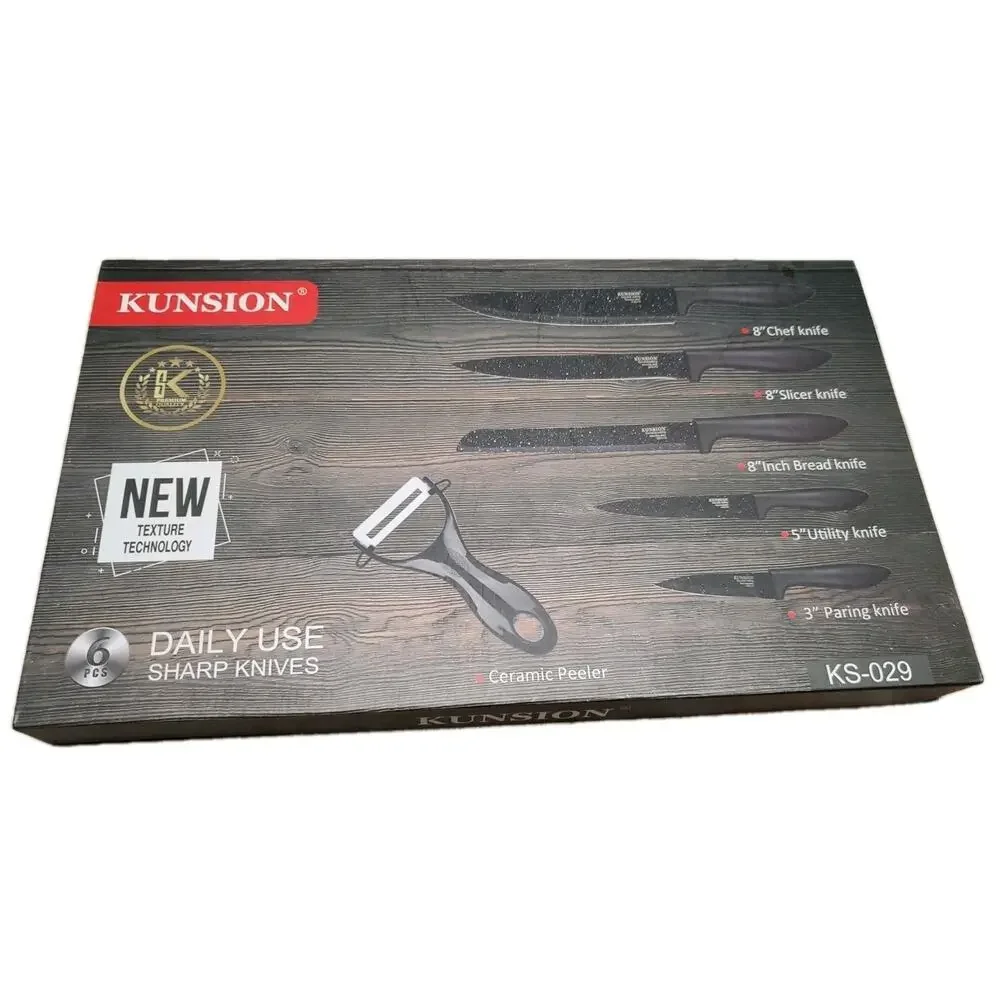 KUNSION Chefs Knife Set KS-029 6 pieces In Set